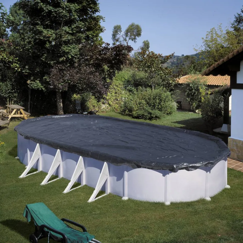 Pool-Winterabdeckung grau 460 x 820 cm