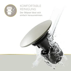 Pop-Up-Ablaufventil 'EasyClean' Edelstahl