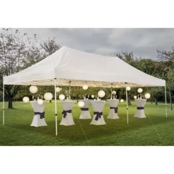 Pop-Up-Festzelt weiß 4 x 8 m, rollbare Transporttasche