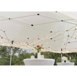 Pop-Up-Festzelt weiß 4 x 8 m, rollbare Transporttasche