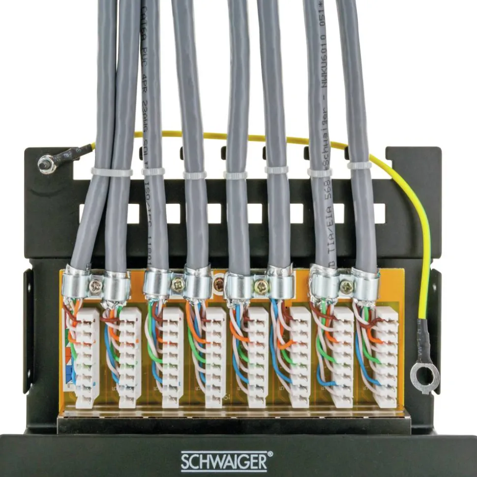 8-Port Patchpanel für RJ45 Netzwerkbuchsen
