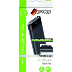 Powerbank 10000 mAh mit Kapazitätsanzeige