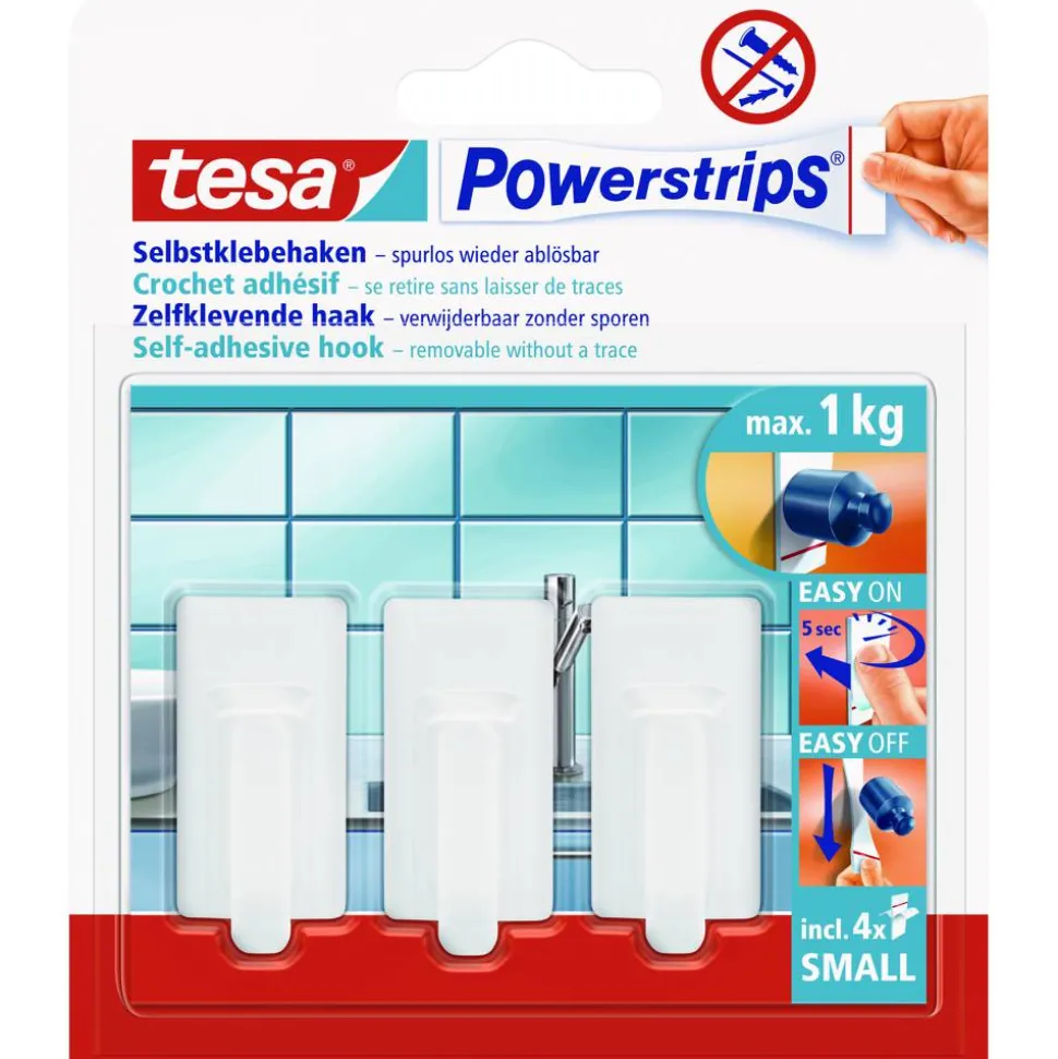 Powerstrips Haken "Classic" weiß 3 Stück