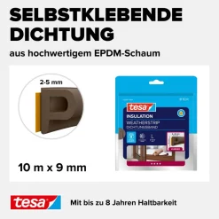 P-Profildichtung 'Insulation' braun 10 m