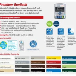 Premium-Buntlack hellgrün seidenmatt 250 ml