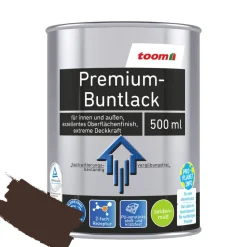 Premium-Buntlack schokobraun seidenmatt 500 ml