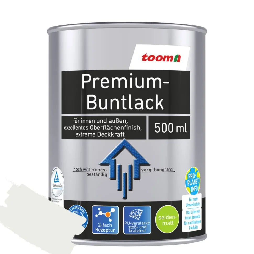 Premium-Buntlack signalweiß seidenmatt 500 ml