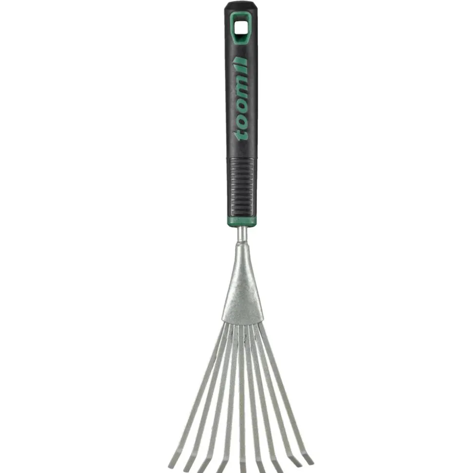 Premium-Hand-Fächerbesen Carbonstahl 9 Zinken 43 cm