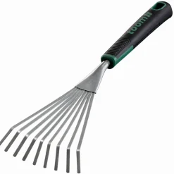Premium-Hand-Fächerbesen Carbonstahl 9 Zinken 43 cm