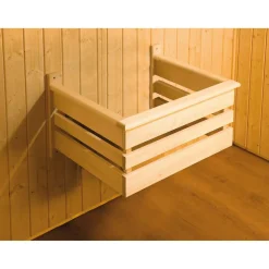 Premium-Saunahaus 'Kuopio 1' natur 9,0 kW BioS-Ofen Steuerung Holztür Fenster 263 x 298 x 253 cm