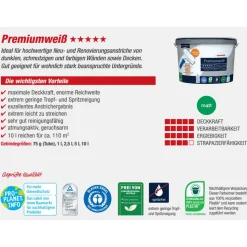 Premiumweiß matt 10 l