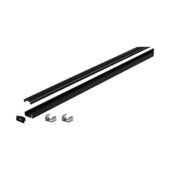 Profil 'Base' für LED-Streifen Aluminium, Kunststoff schwarz 1 m