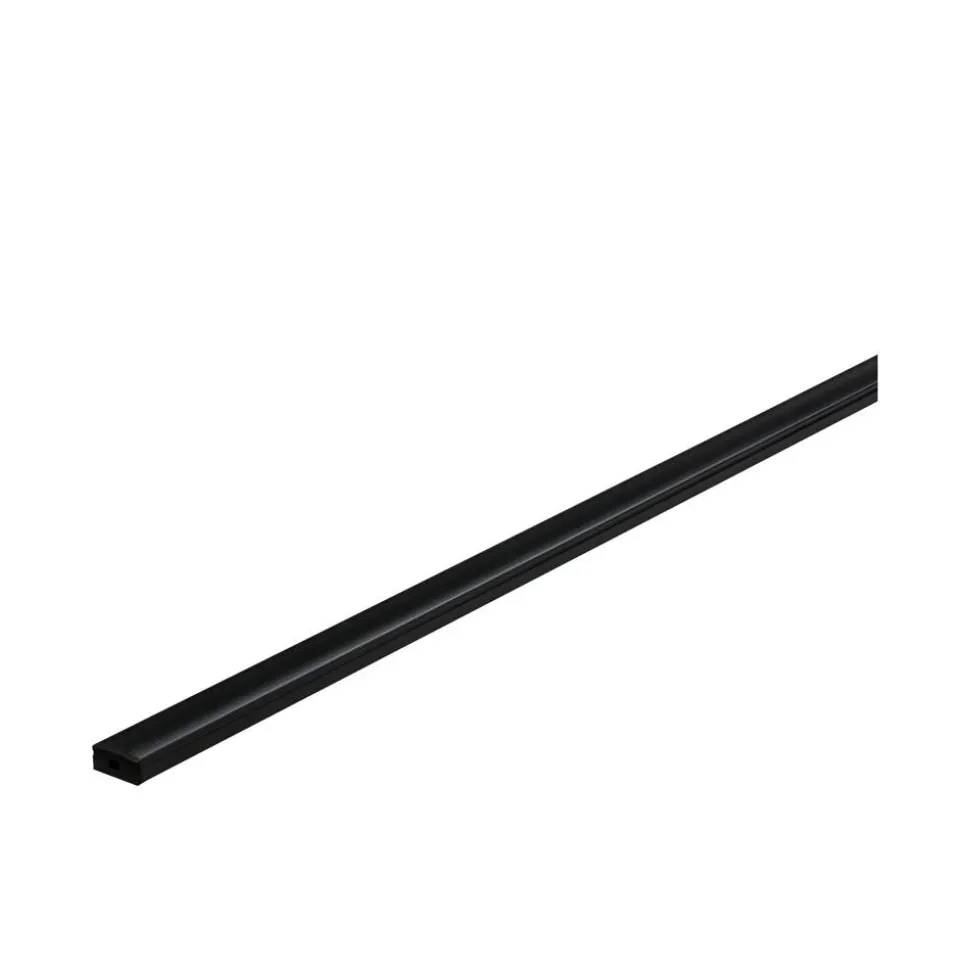 Profil 'Base' für LED-Streifen Aluminium, Kunststoff schwarz 1 m
