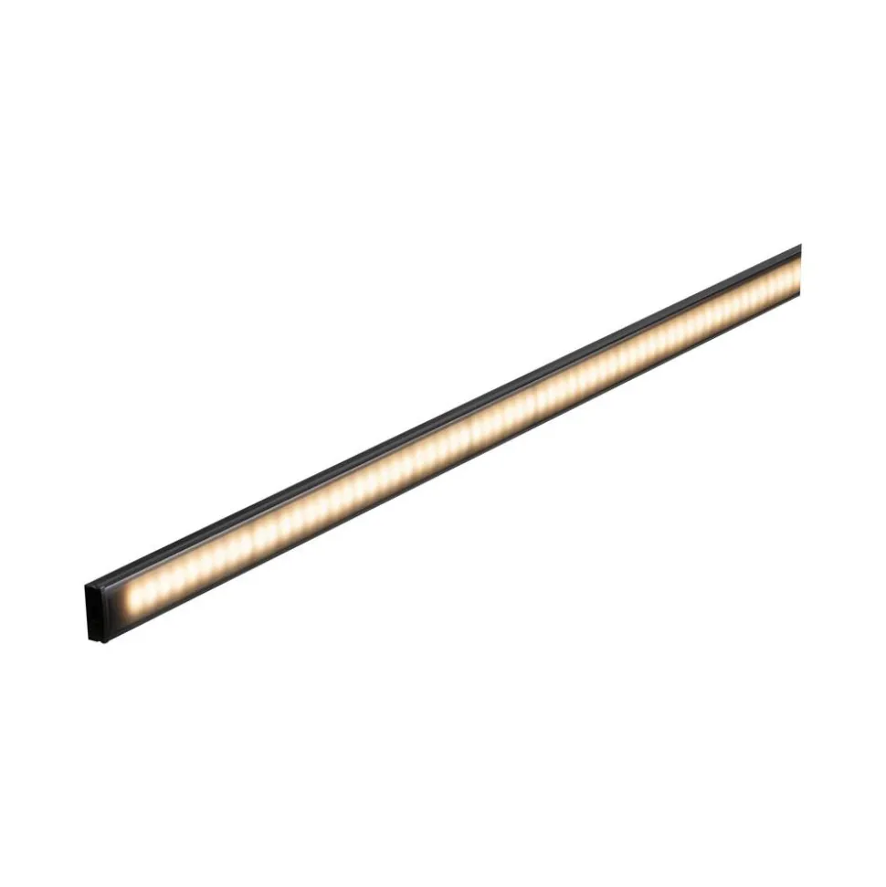 Profil 'Base' für LED-Streifen Aluminium, Kunststoff schwarz 1 m