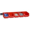 ProfiPlus Set C 2/6, rot. Sichtboxen-Set, 6-tlg., PP