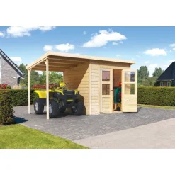 Pultdachhaus 'Heimfeld 3' naturfarben 212 x 214 x 219 cm naturfarben