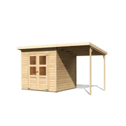 Pultdachhaus 'Heimfeld 3' naturfarben 212 x 214 x 219 cm naturfarben