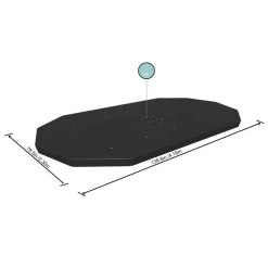 PVC-Abdeckplane 'Flowclear' schwarz 418 x 230 cm