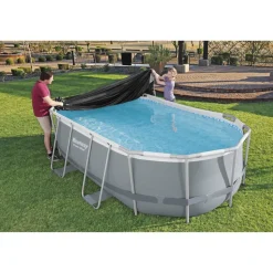 PVC-Abdeckplane 'Flowclear' schwarz 418 x 230 cm