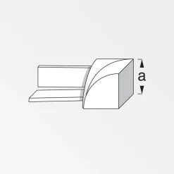 PVC-Inneneck weiß, Breite 8 mm