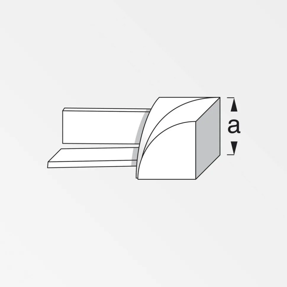 PVC-Inneneck weiß, Breite 8 mm