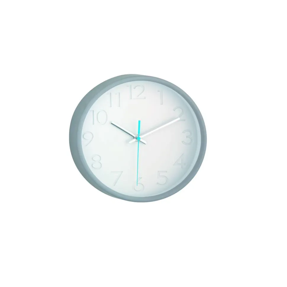 Quarz-Wanduhr grau Ø 25 x 5 cm