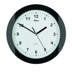 Quarz-Wanduhr schwarz Ø 25 x 3,5 cm