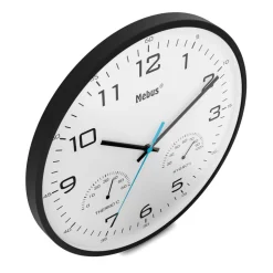 Quarz-Wanduhr schwarz Ø 30 x 4 cm