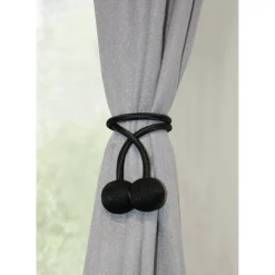 Raffhalter 'Flex-S' mit Magnet für Vorhänge schwarz 48 cm