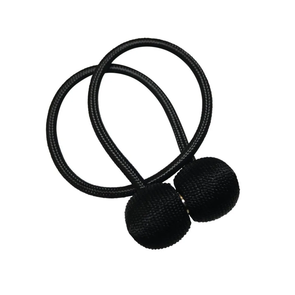 Raffhalter 'Flex-S' mit Magnet für Vorhänge schwarz 48 cm
