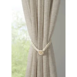 Raffhalter Kordel mit Magnet für Vorhänge beige 47 cm