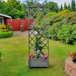 Rankkasten 'Botanica' grau 69 x 210 x 32 cm