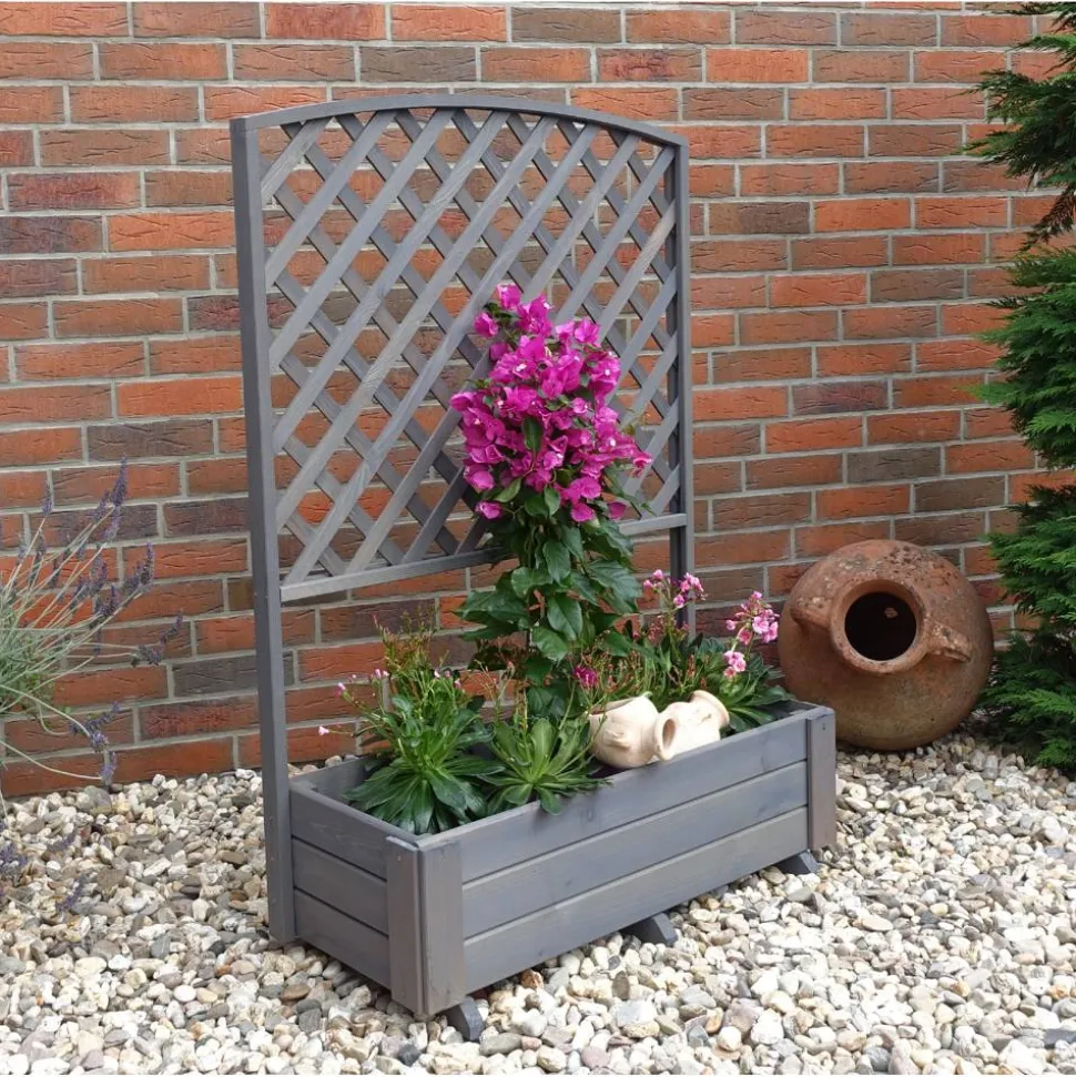 Rankkasten 'Flora' grau 91 x 130 x 41 cm