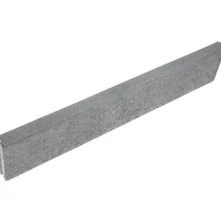 Raseneinfassung 'Rasenbord' beidseitig abgerundet 5 x 25 x 100 cm grau