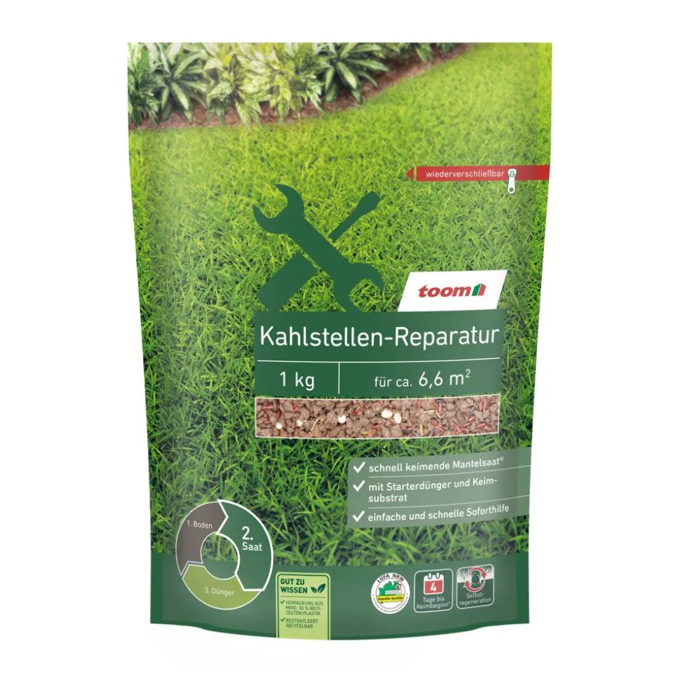Rasen-Kahlstellenreparatursaat 1 kg für ca. 6,6 m²
