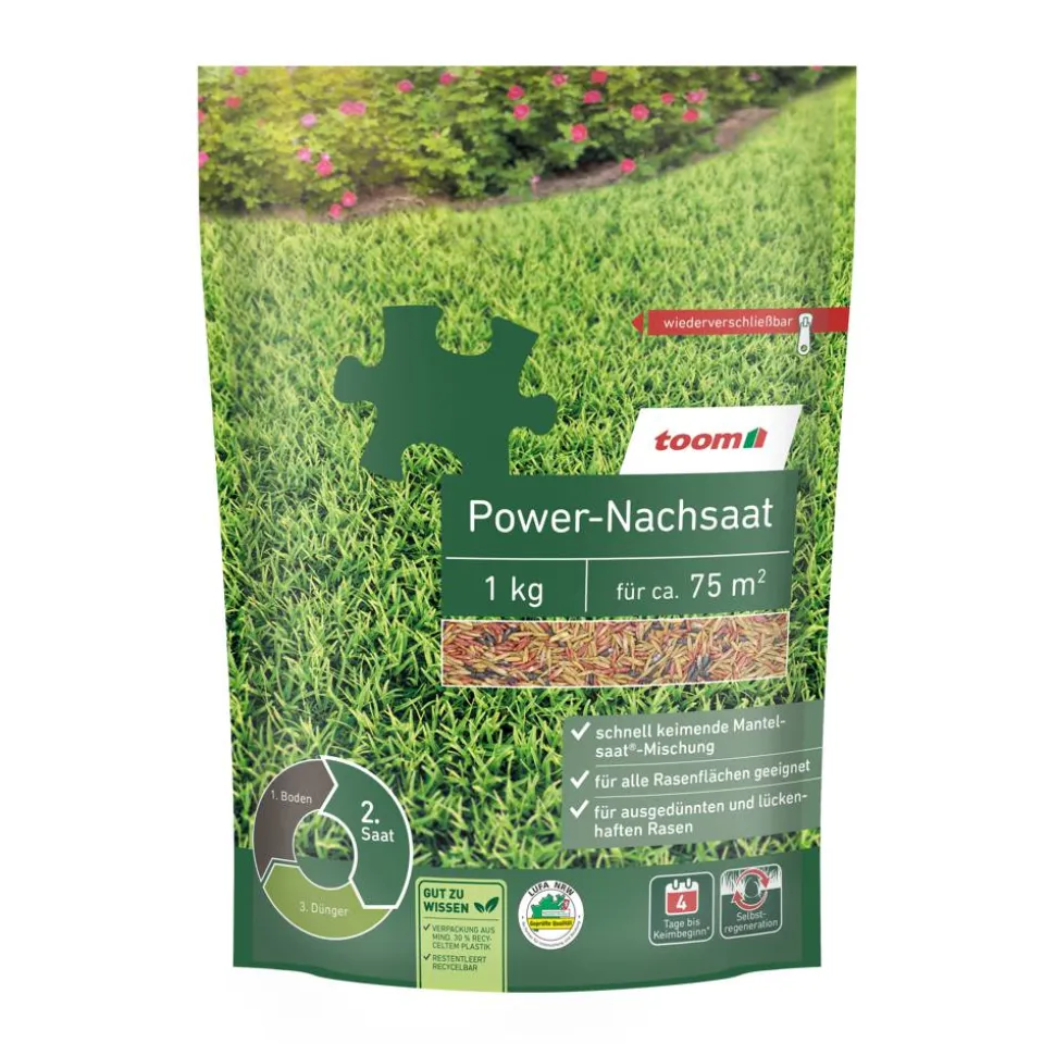 Rasennachsaat 'Power' 1 kg für ca. 75 m²