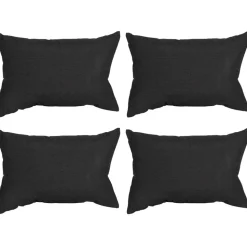 Rückenkissenset anthrazit 30 x 60 x 11 cm 4 Stück