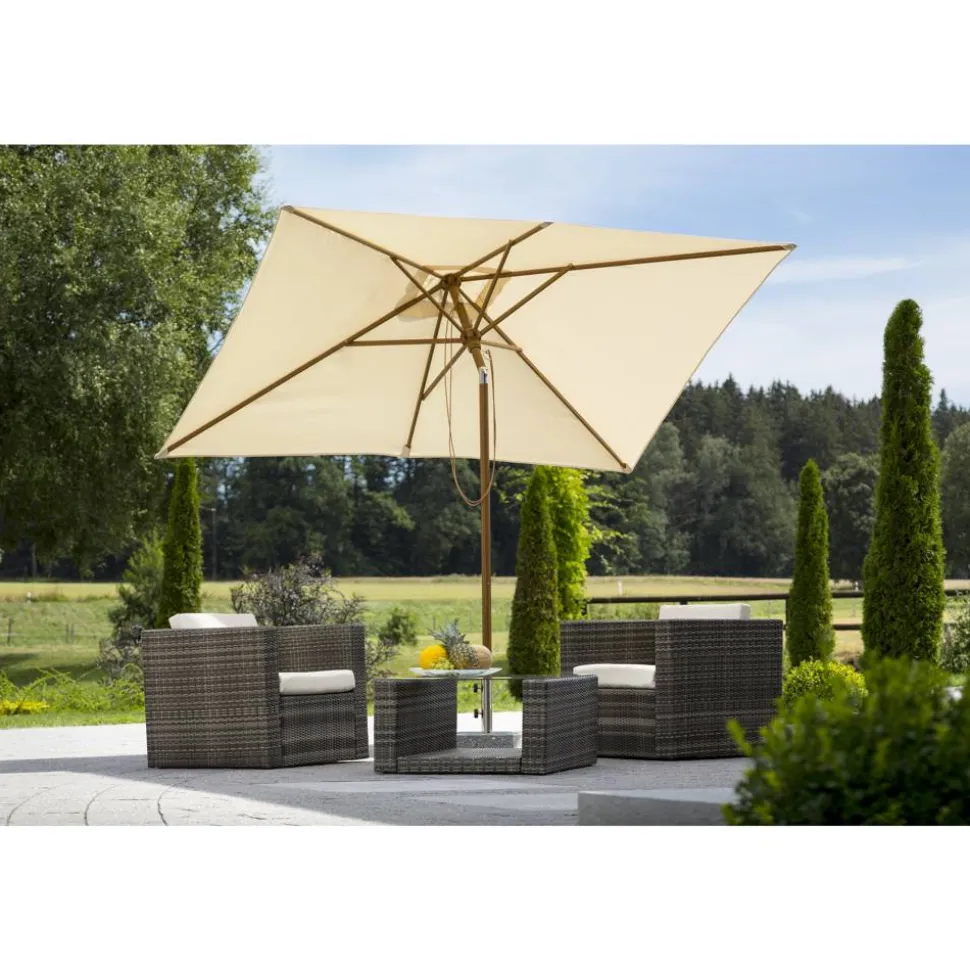 Rechteckschirm 'Malaga' knickbar 300 x 200 cm