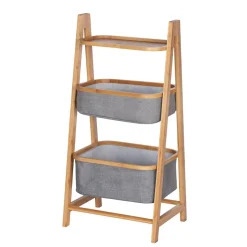 Regal 'Bahari' Polyester braun, grau 44 x 91 x 34 cm