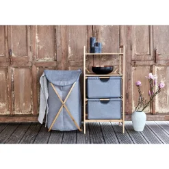 Regal 'Bahari' Polyester braun, grau 44 x 96 x 34 cm