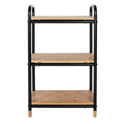 Regal 'Loft' Bambus/Metall 3 Böden 42 x 33,5 x 69 cm