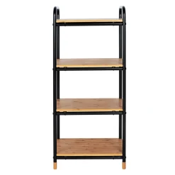 Regal 'Loft' Bambus/Metall 4 Böden 42 x 33,5 x 94,5 cm
