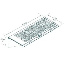 Regalset für Gewächshaus anthrazit 26 x 65 cm Polypropylen, 6er-Pack