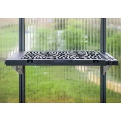 Regalset für Gewächshaus anthrazit 26 x 65 cm Polypropylen, 6er-Pack