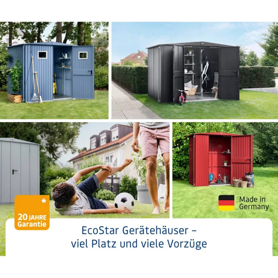 Regenfallrohr für Gerätehäuser purpurrot bis 7 m²