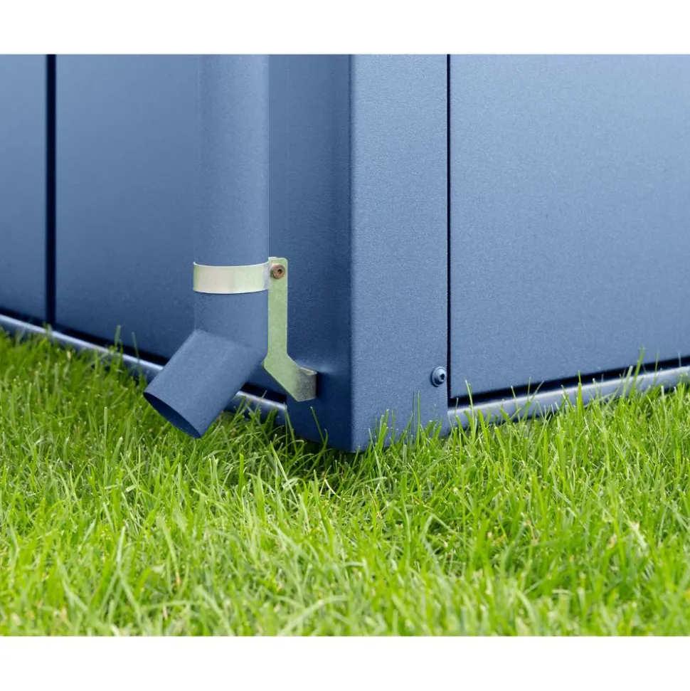 Regenfallrohr für Gerätehäuser taubenblau bis 7 m²