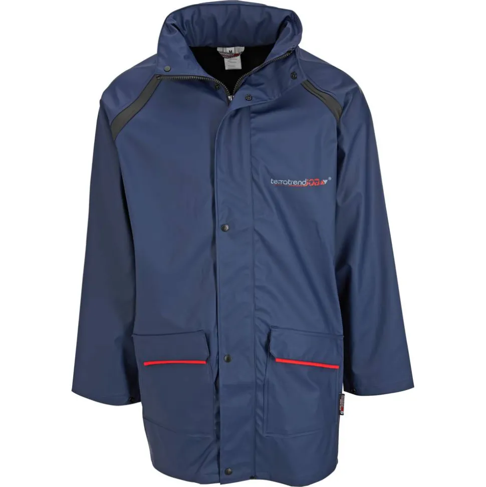 Regenjacke marineblau/rot Gr. XXL