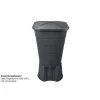Regentonne 'Ibiza' graphite eckig 300 l inklusive Deckel und Hahn