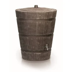 Regentonne 'Rustico' braun Ø 275 l mit Deckel