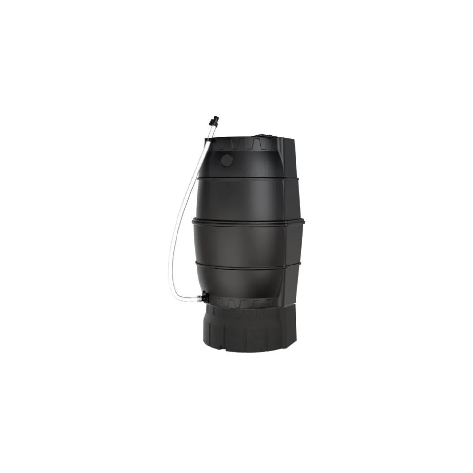 Regentonne schwarz 170 l mit Unterbau